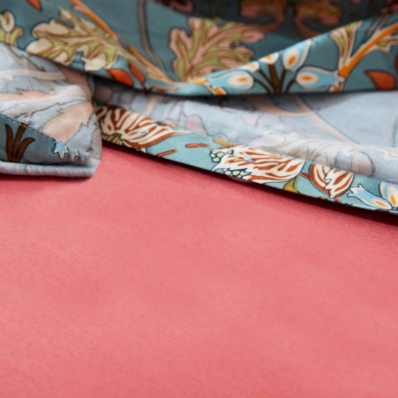 mixinni Luxury Solid Coral Fitted Sheet Ultra Soft Long Staple Natural Cotton Bed Sheet Set 15" Deep Pocket King Size-1 Fitted Sheet+2 Pillowcases - Image 3